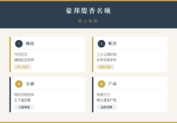 豪邦缇香名颂核心优势