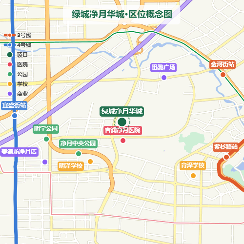绿城净月华城·区位概念图