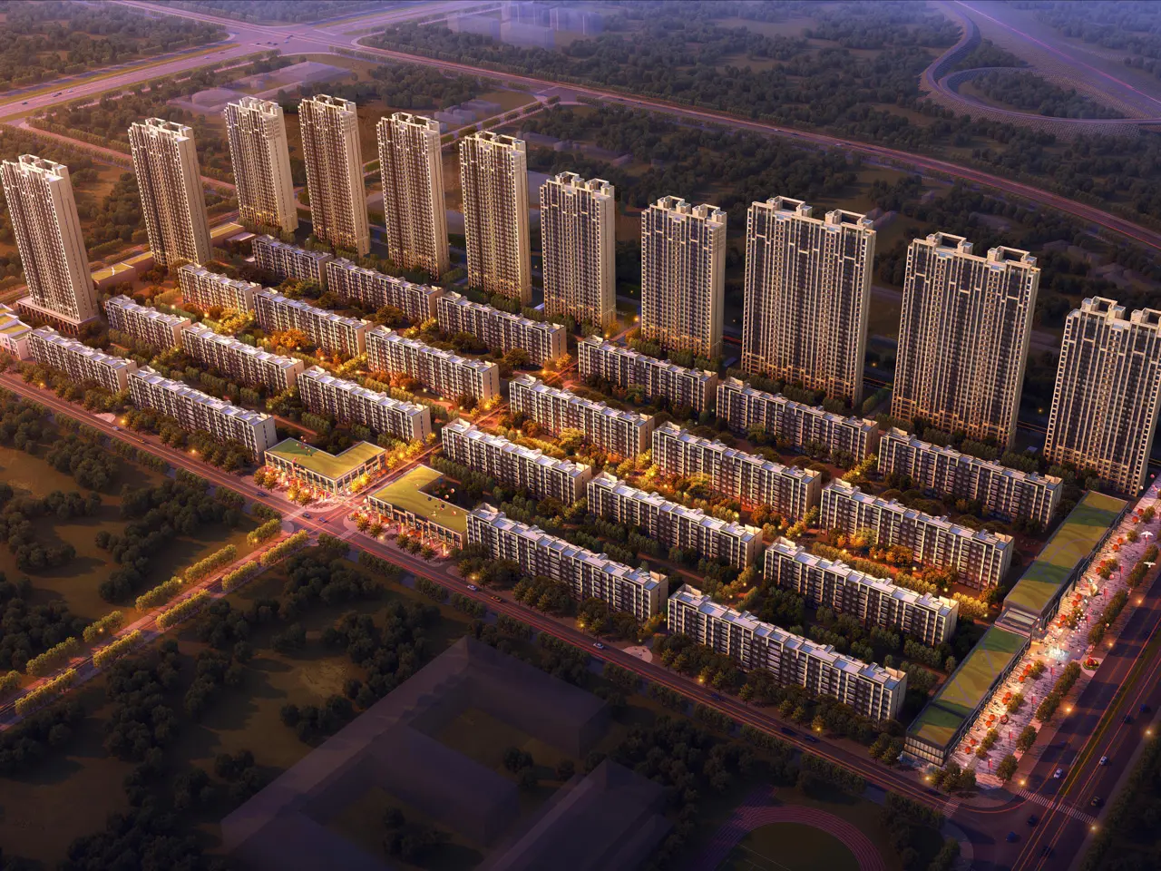 项目鸟瞰效果图