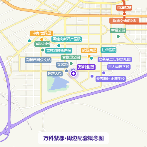万科紫郡·周边配套概念图